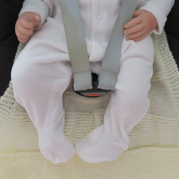 Easy Knit Baby Car Seat Blanket & Hat