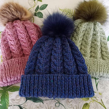 Easy Chunky Cable Hat Womens Mens