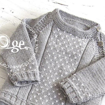 Baby round neck, side opening sweater - P061