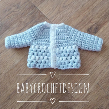 Baby puff stitch Cardigan