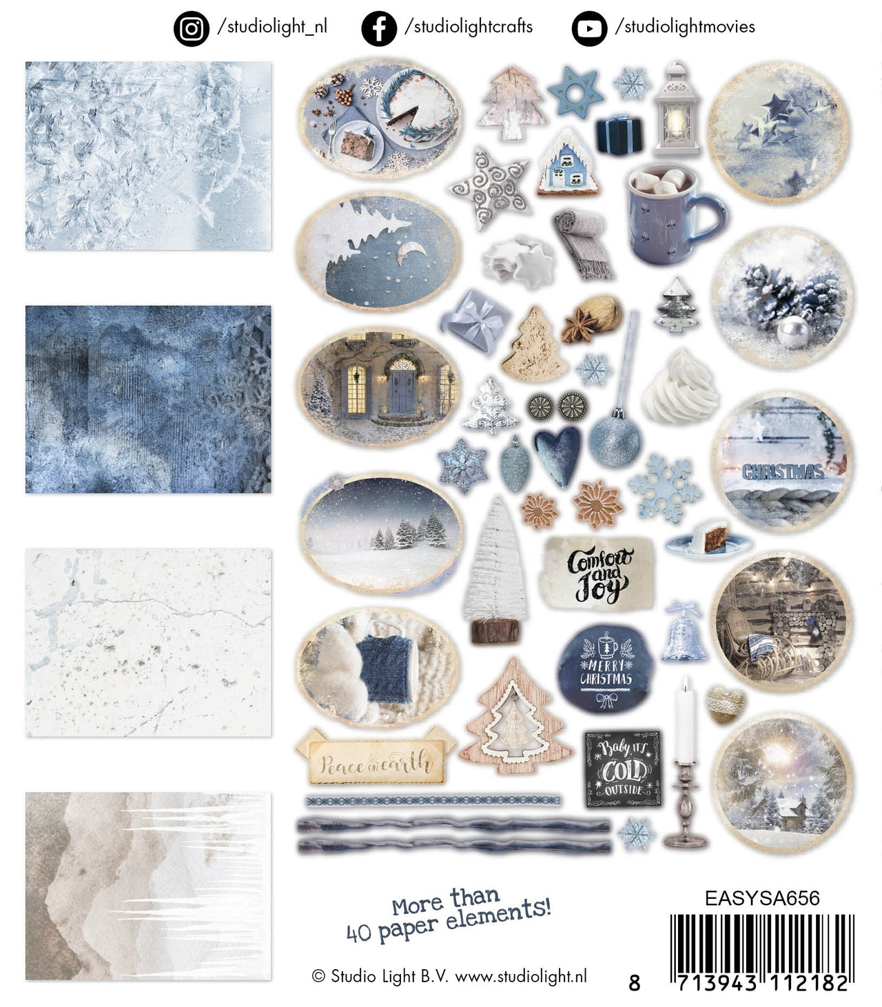 Studio Light Paper Elements Set - #656 Snowy Afternoon