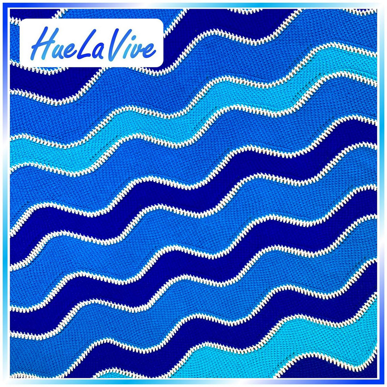Tunisian ripple blanket by HueLaVive