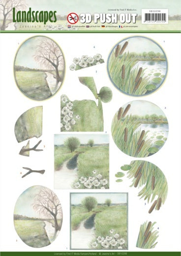 Find It Trading Jeanine's Art Punchout Sheet - Winter, Landscapes
