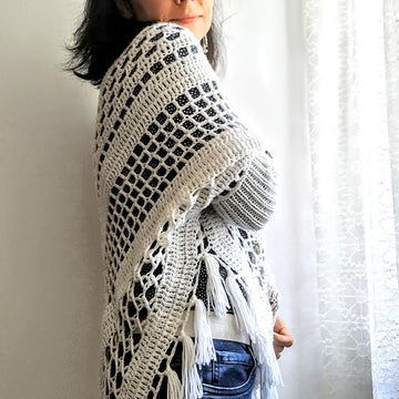 Mexicana Shawl With Sleeves