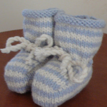 Striped Baby Bootees
