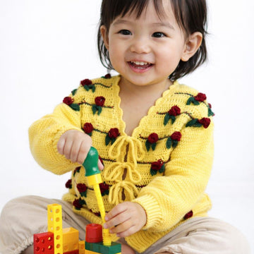Rose Garden cardigan crochet pattern kids