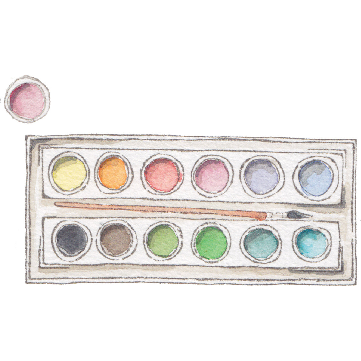 Stamping Bella Cling Stamps - Circle Palette W/Large Brush