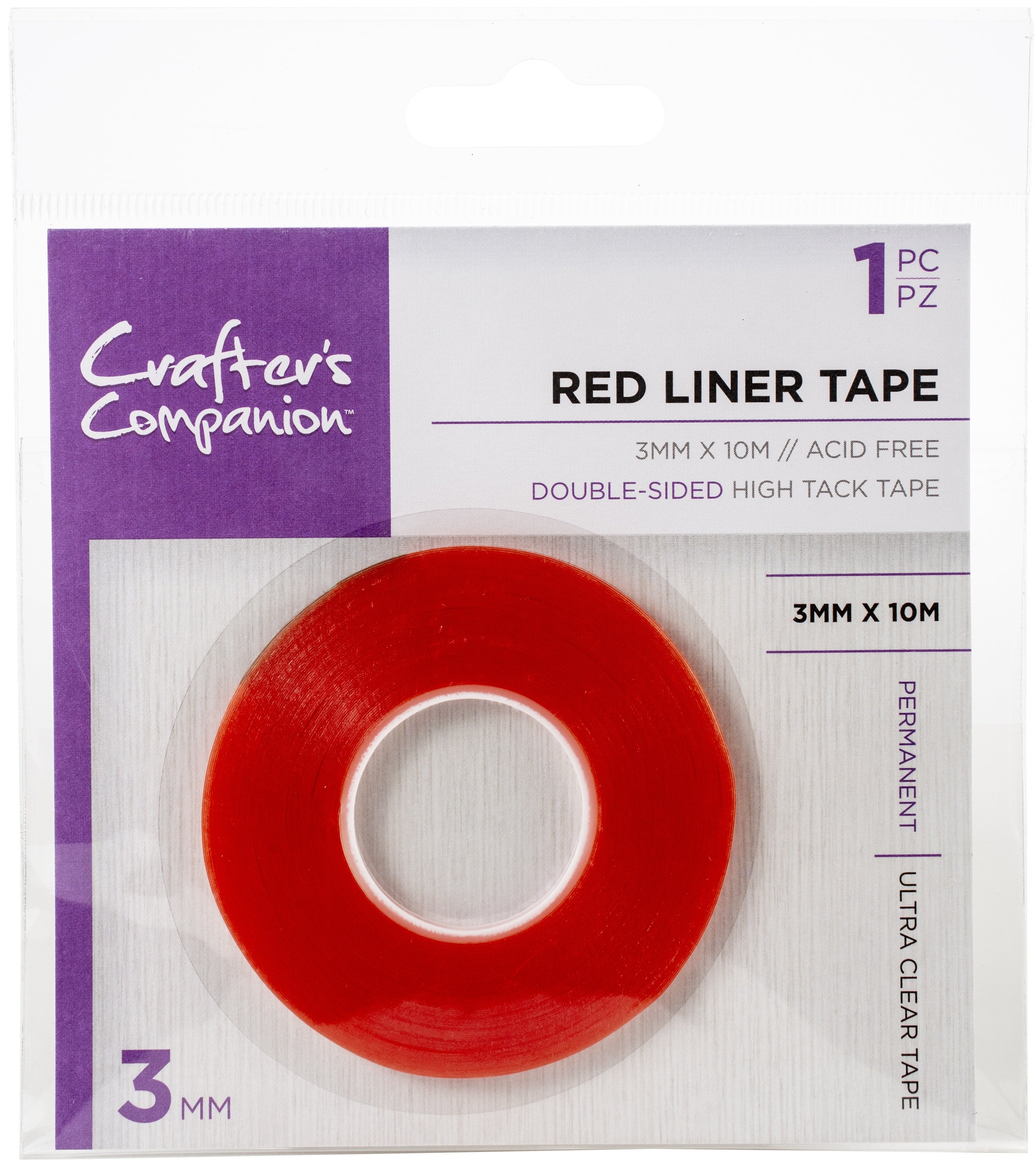 Crafter's Companion - Red Liner Double Sided Tape (3mm)