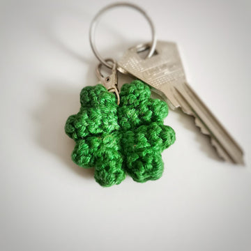 Four Leaf Clover Lucky Shamrock Keychain