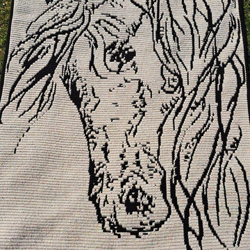 Whispering Mane Horse Mosaic Crochet Pattern