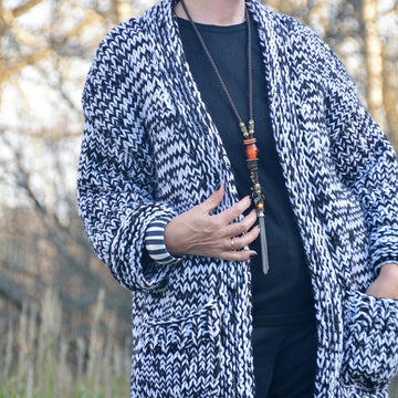 Black-White Cardigan