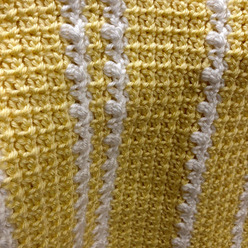 Pretty Crochet Mesh and Berry Baby Blanket