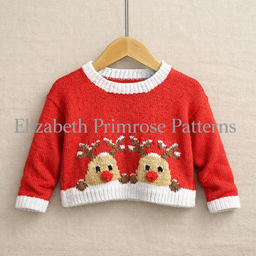 Peekaboo Reindeers in the Snow Jumper P38