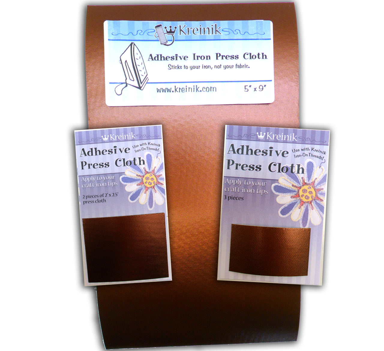 Kreinik Adhesive Press Cloth, 1" x 1.5", 3 pieces