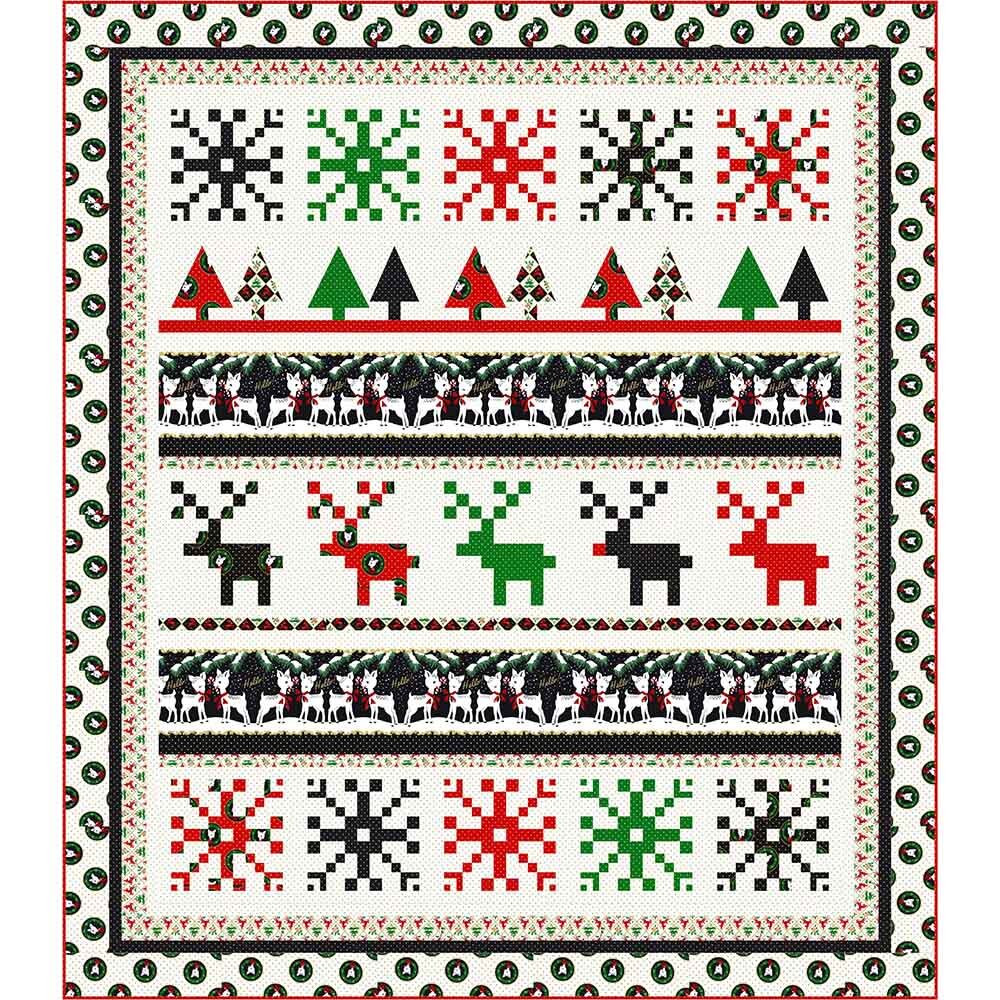 Michael Miller Fabrics Christmas Sweater Quilt - Downloadable PDF