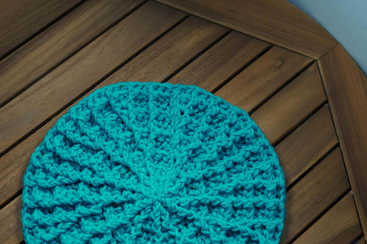 Waffle stitch circle