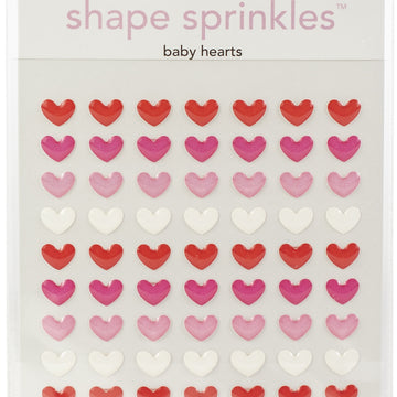 Doodlebug Sprinkles Adhesive Glossy Enamel Shapes - Baby Hearts