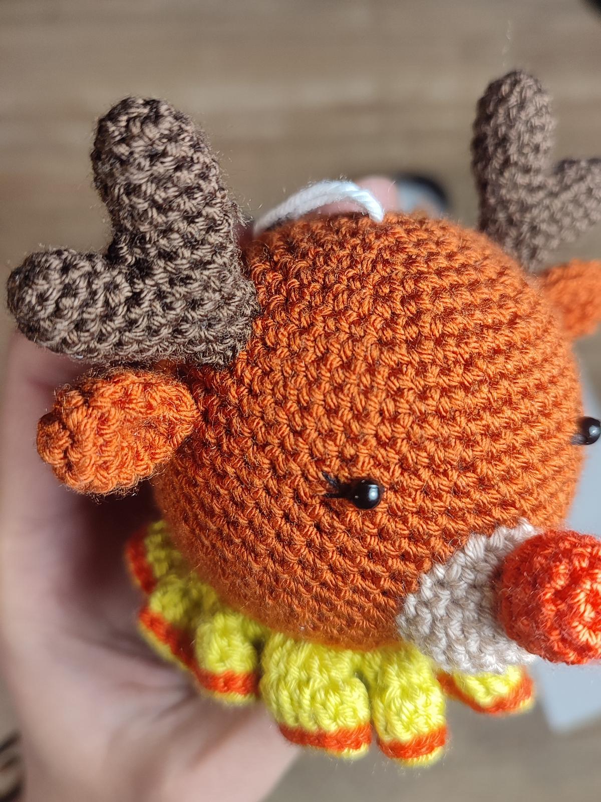 Ron the Reindeer Crochet Bauble Pattern