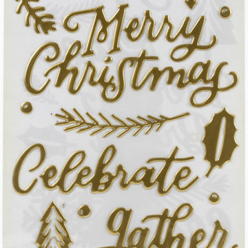 American Crafts Together For Christmas Thickers Stickers 5.5"X11" 50/Pkg - Good Tidings Phrase & Icons/Vinyl