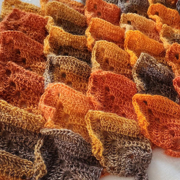 Autumn Leaves Shawl - top down crochet