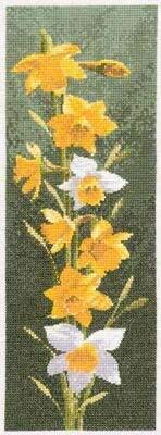 Heritage Daffodil Panel, 28 count Evenweave Cross Stitch Kit - JCDF469-28C