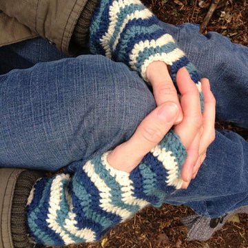 'Earn Your Stripes' Crochet Mitts