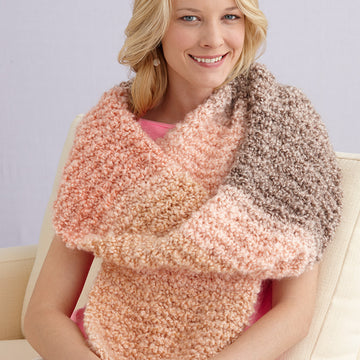 Plush Stripes Shawl in Lion Brand Homespun Thick & Quick - L30000