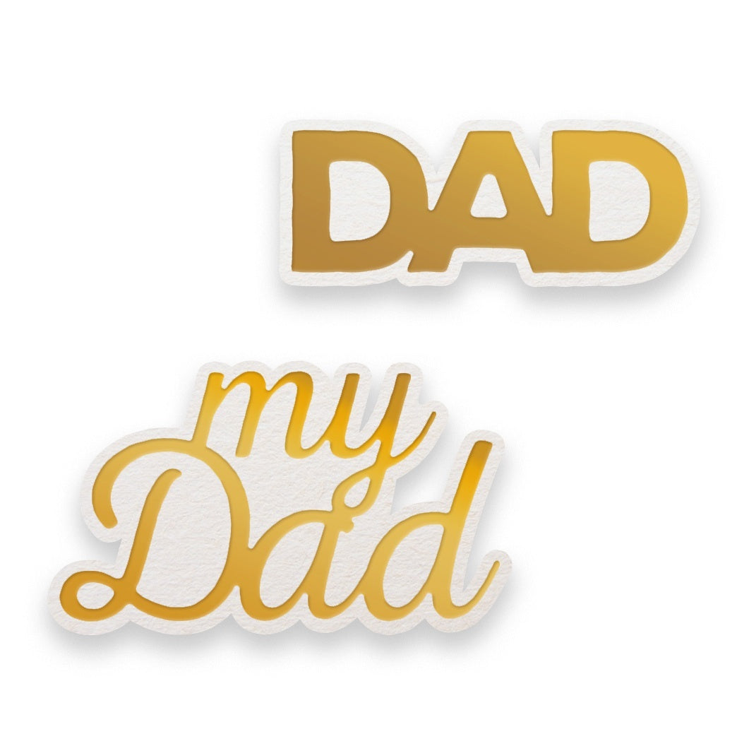 Artdeco Creations Couture Creations Sentiment Mini Dies 2/Pkg - My Dad 1.9"X1.9"
