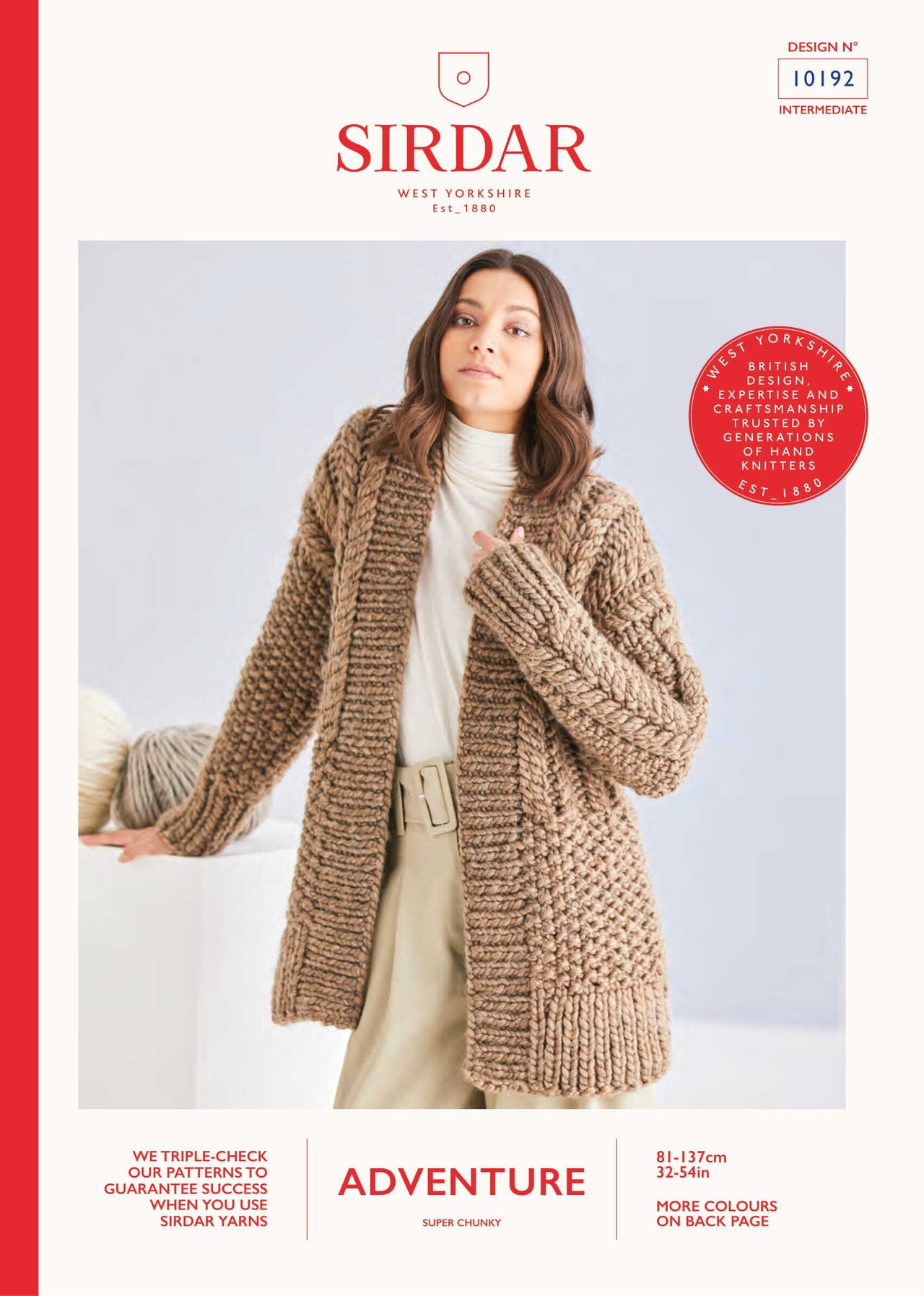 Longline Cardigan in Sirdar Adventure - 10192 - Downloadable PDF