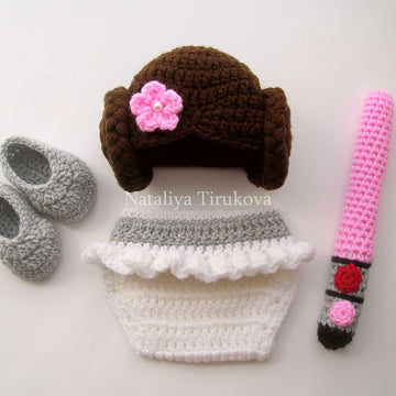 Princess Leia Baby Hat and Diaper Cover