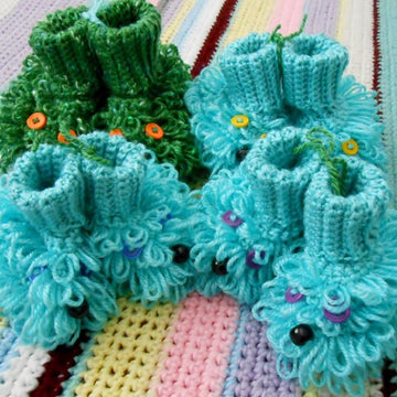 Fluffy Bootees