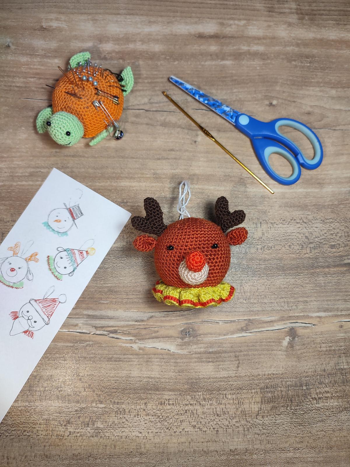 Ron the Reindeer Crochet Bauble Pattern