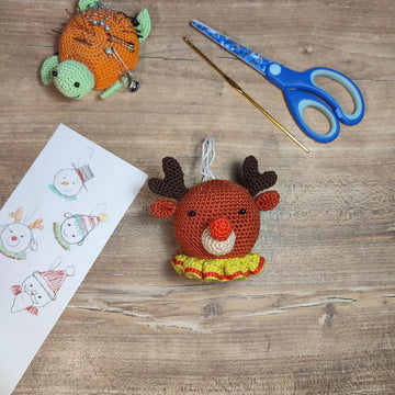 Ron the Reindeer Crochet Bauble Pattern