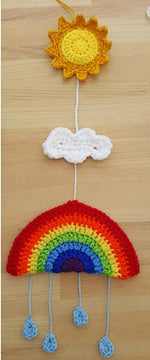 Rainbows and sunshine Wall hanging