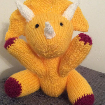 Triceratops dinosaur stuffed toy amigurumi