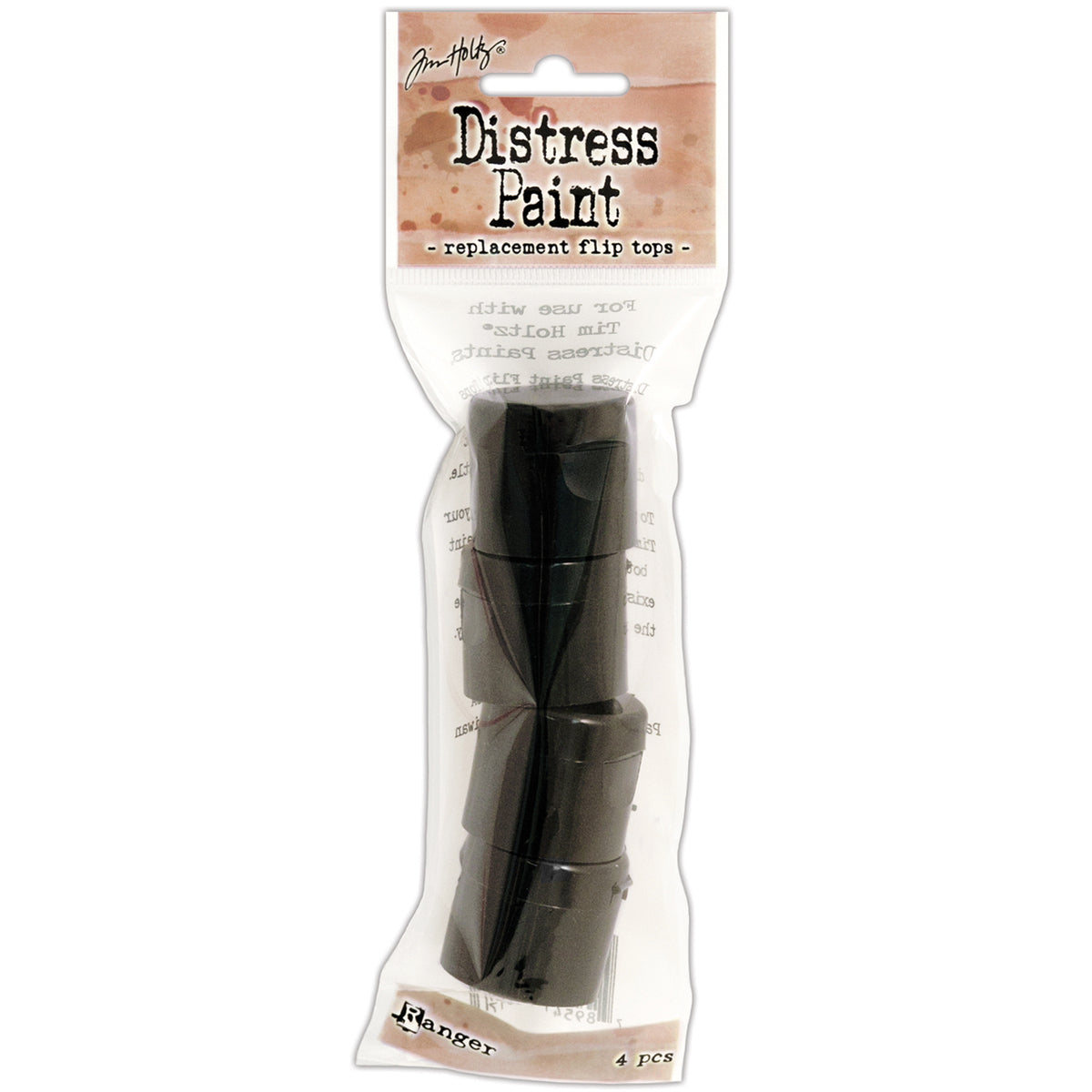 Ranger Distress Paint Replacement Flip Tops 4/Pkg - 523542