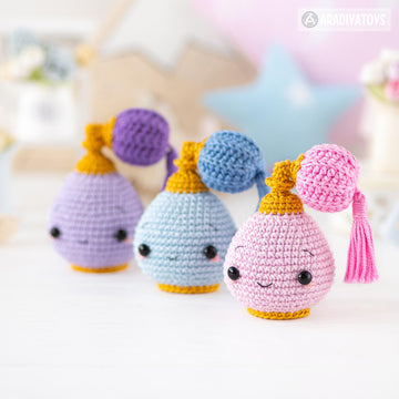 Crochet Pattern for Kawaii Perfume from "AradiyaToys Kawaii” collection, Amigurumi Pattern (Amigurumi Tutorial PDF File), Keychain Beginner Amigurumi Handmade DIY by AradiyaToys (Olka Novytska)