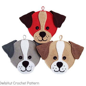 169 Puppy Dog Round Decor or Potholder