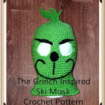 Grinch Inspired Ski Mask