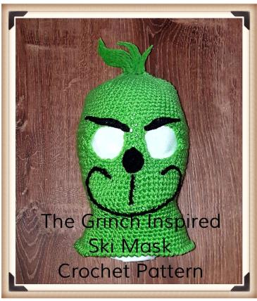 Grinch Inspired Ski Mask