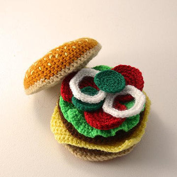 Hamburger Crochet Pattern, Hamburger Amigurumi, Cheeseburger Crochet Pattern, Cheeseburger Amigurumi