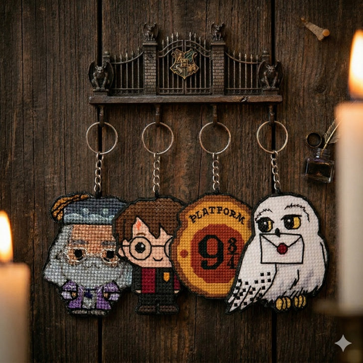 Harry Potter Character Cross Stitch Key Tag Kit - Harry