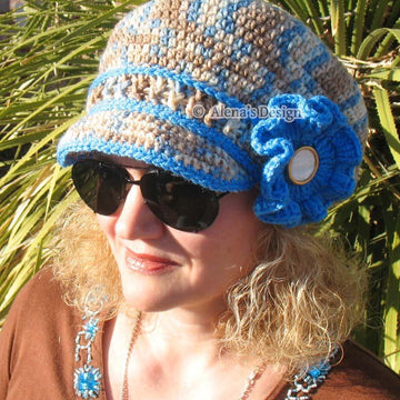 Newsboy Hat - Mirage - Visor Slouchy Hat