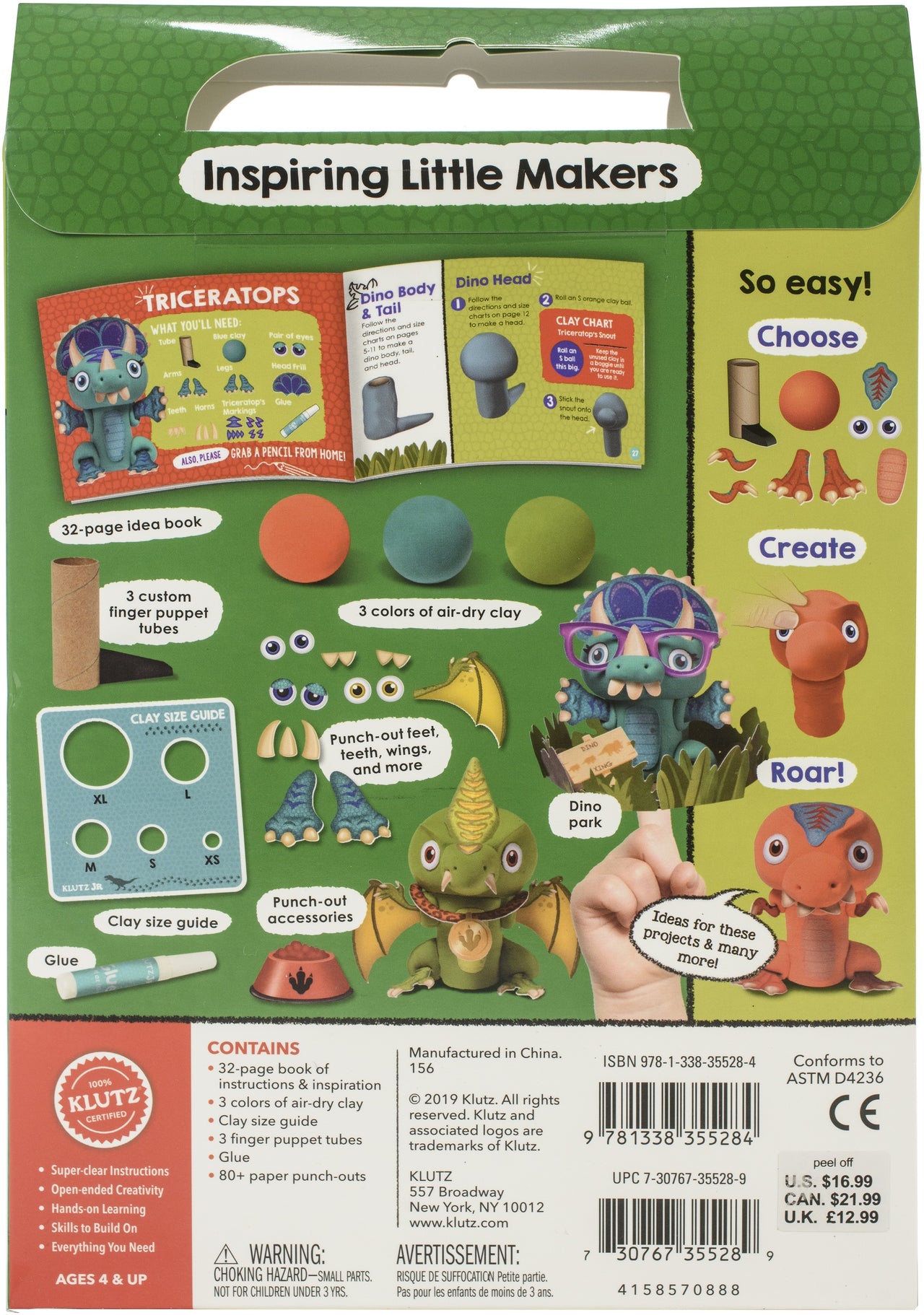 Klutz Jr. My Dino Finger Puppets - 585711