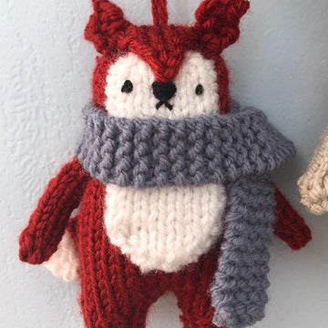 Winter Animals Knit Christmas Ornaments