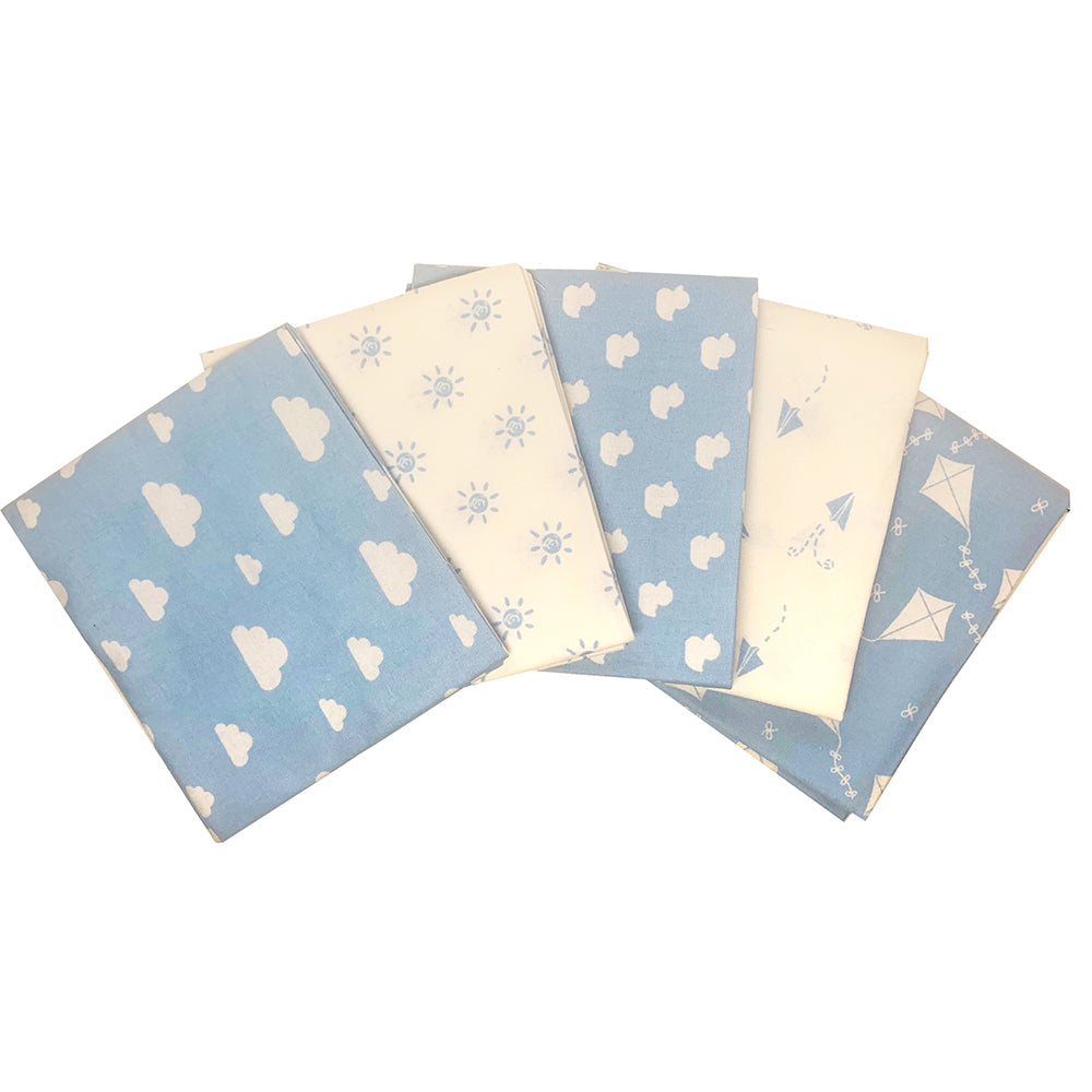 Craft Cotton Company Nursery Basics  Fat Quarter Bundle - Blue