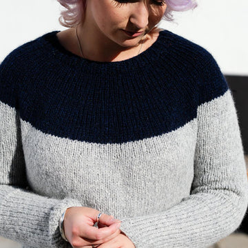 Basic Colorblock Yoke sweater
