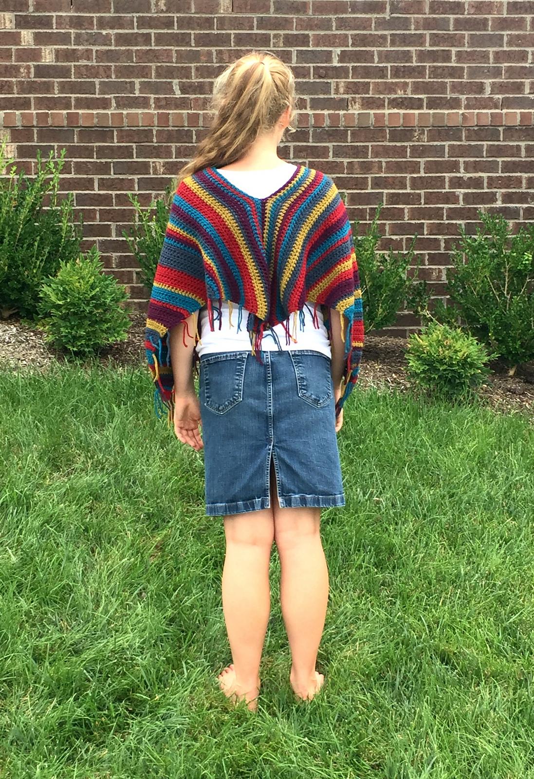 Colorful Stripes Poncho