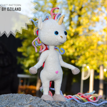 Crochet Pattern Amigurumi Rainbow the unicorn toy