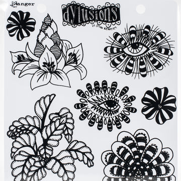 Ranger Dyan Reaveley's Dylusions Cling Stamp Collections 8.5"X7" - Foliage Fillers